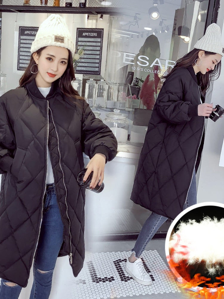 FTLZZ Ultra Light White Duck Down Coat Winter Long Womens Slim Down Jackets Autumn Puffer Black Parkas