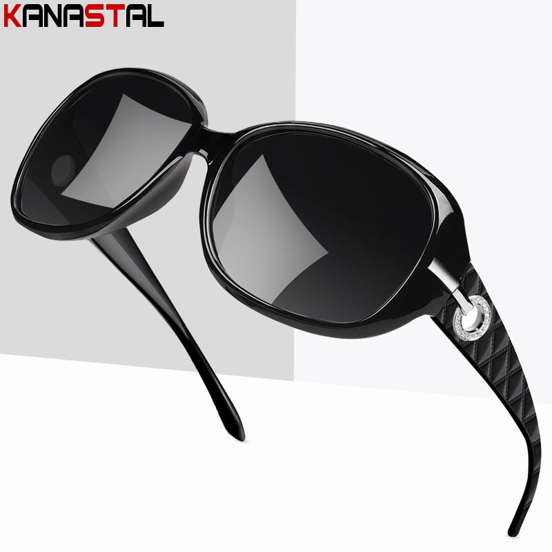 Women's Polarized Sunglasses UV400 Sun Protection Eyeglasses Classic Large Frame Sun Glasses Men Driving Cycling Shade Eyewear