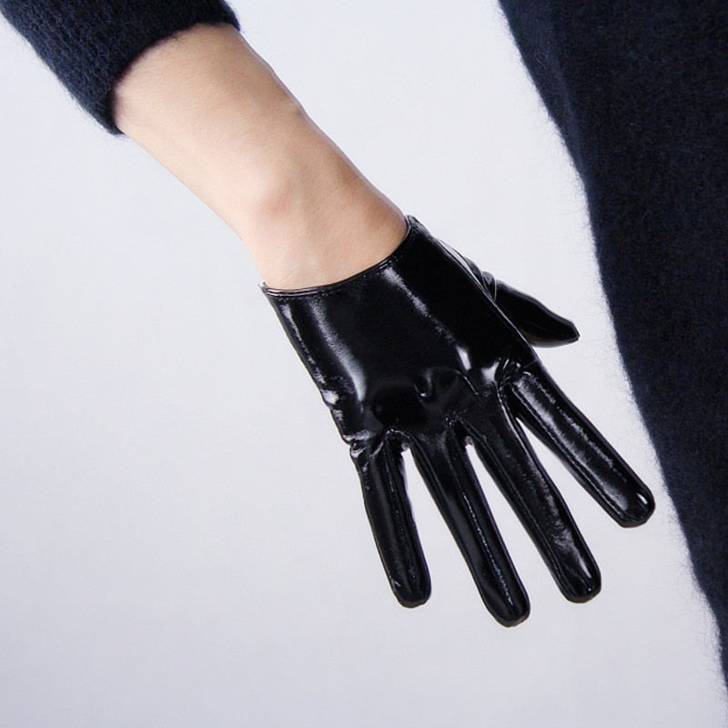 Lady Shiny Patent Leather Gloves Wrist 13-70cm Long Wet Look Latex PU Leather Gloves  Night Club Party Pole Dancing Cosplay