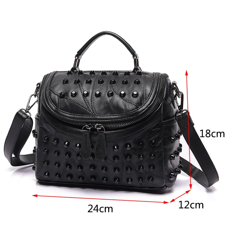 2021 Luxury Women Genuine Leather Bag Sheepskin Messenger Bags Handbags Famous Brands Designer Female Handbag Shoulder Bag Sac