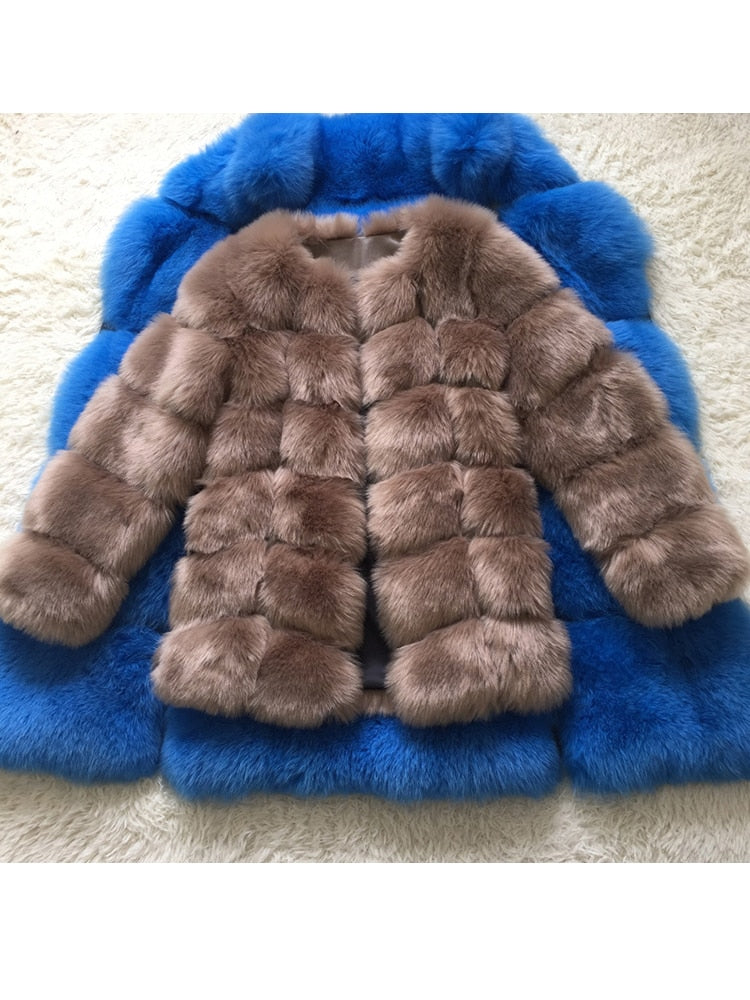 ZADORIN New Luxury Splicing Long Faux Fur Coat Women Thick Warm Winter Fashion Fluffy Faux Fur Jacket Coats for Women Outerwear