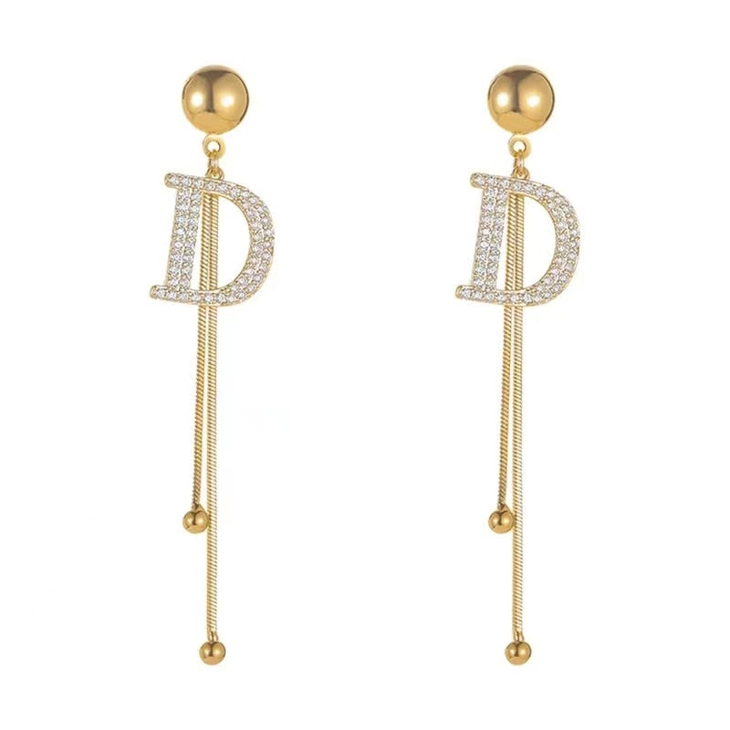 2020 new classic D letter Dangle Earring  fashion jewellery Tassel Earrings party accessories