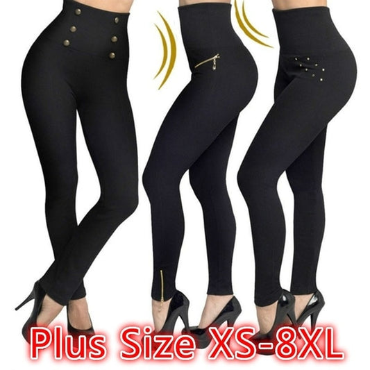 2022 New Women's High Waist Stovepipe Weight Loss Hip Hip Pants Shaping Leggings Shaping Pants Large Size Bodysuit Pants XS-8XL