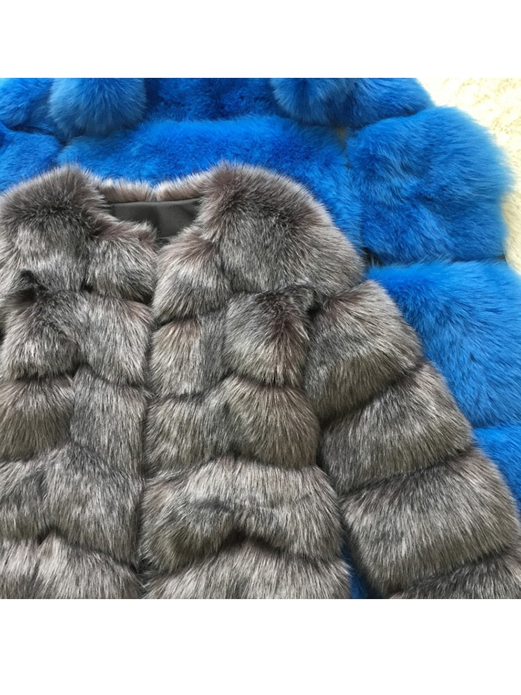 ZADORIN New Luxury Splicing Long Faux Fur Coat Women Thick Warm Winter Fashion Fluffy Faux Fur Jacket Coats for Women Outerwear