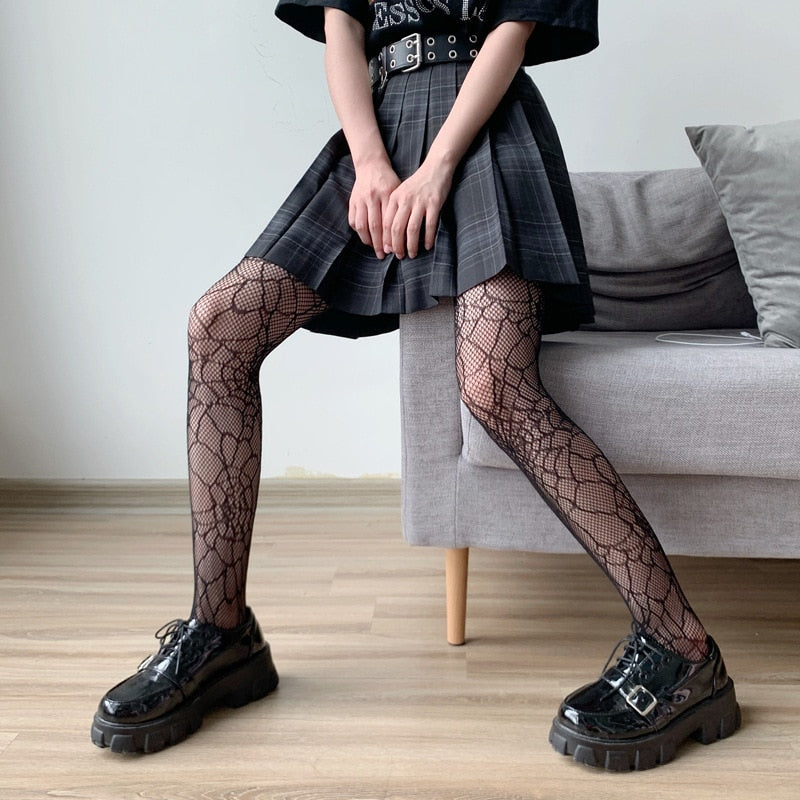 Snake Tights Women Pantyhose 2022 Fashion Pattern Fishnet Stockings Sexy Harajuku Hosiery Nylon Women&#39;s Lolita Tights