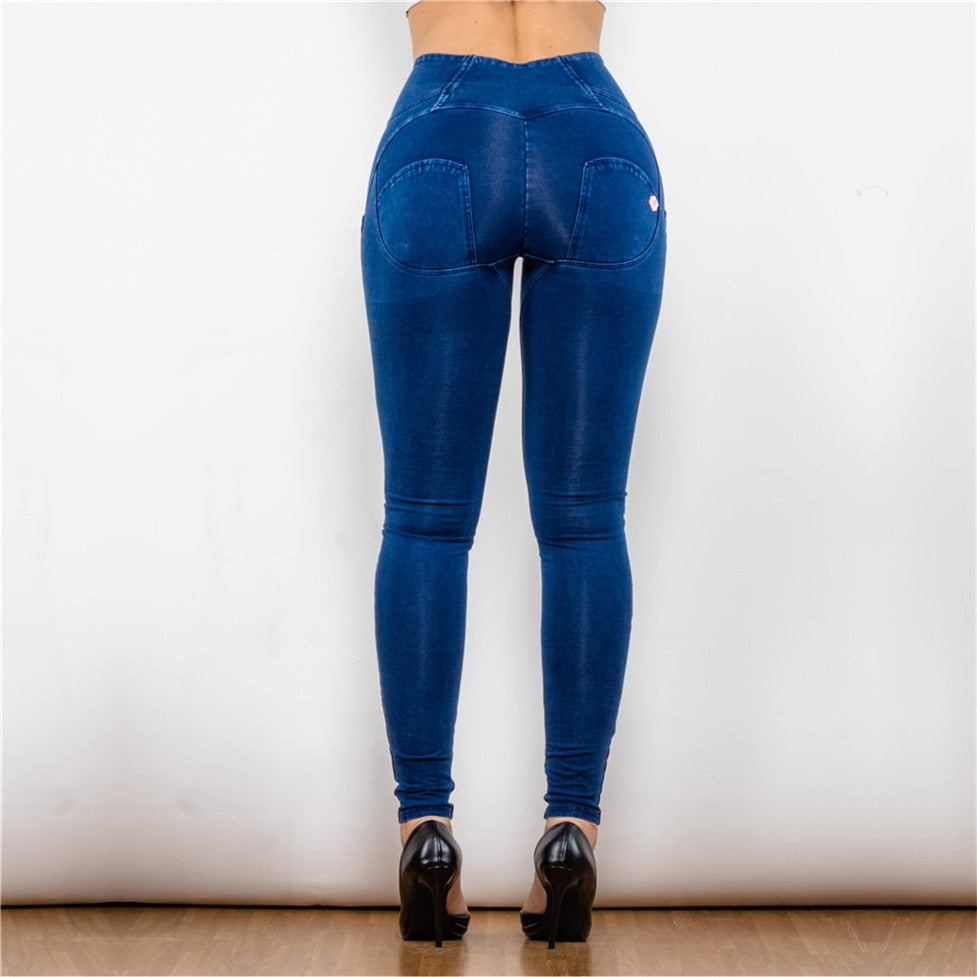 Melody High Waisted Jeans Women&#39;s Straight Leg Jeans Fitness Jeggings  for Women Mom Femme Shapewear Bodysuit Push Up