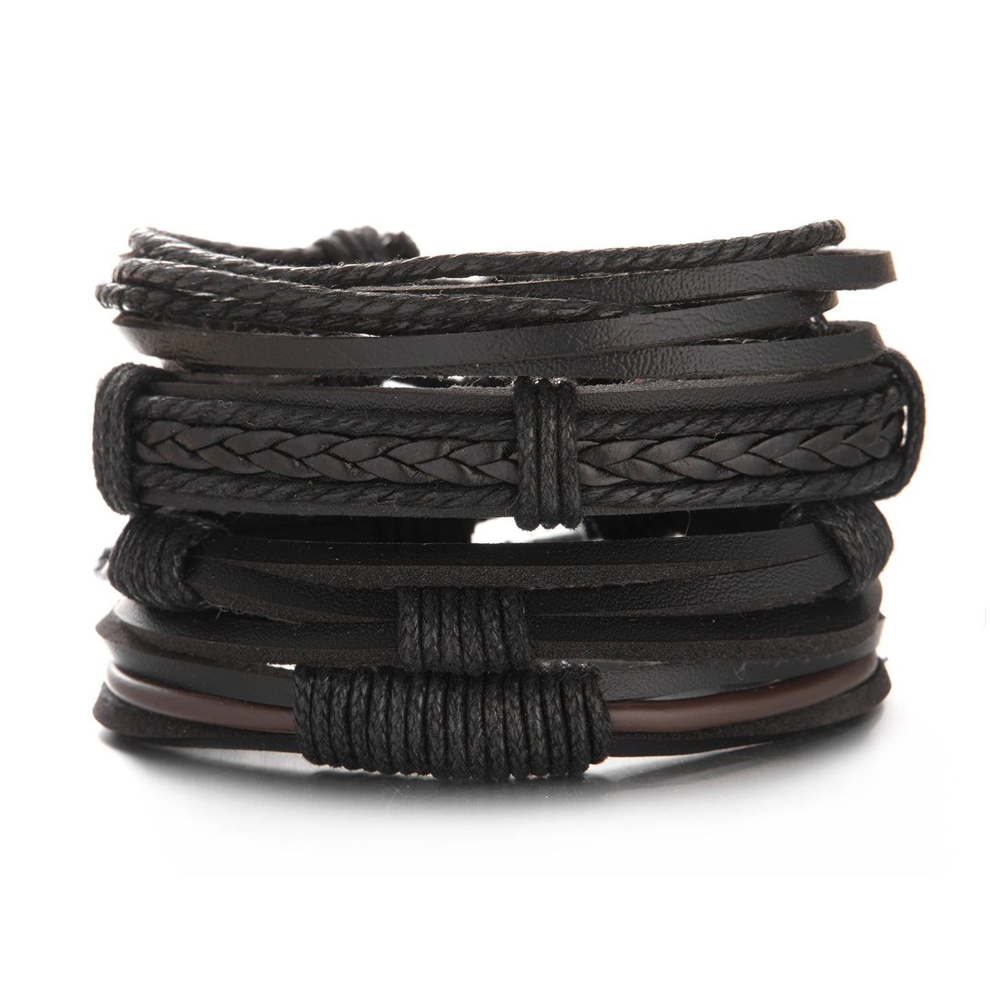 Men Bracelets Vintage Multilayer Leather Braid Bracelets Bangles Star Leaf Owl Handmade Rope Wrap Bracelets Male Gift Jewlery